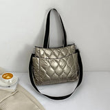 Winter Down Cotton Shoulder Bag Nylon Ladies Handbags Large Crossbody Bags Tote