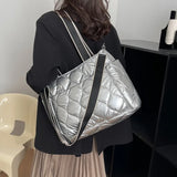 Winter Down Cotton Shoulder Bag Nylon Ladies Handbags Large Crossbody Bags Tote