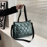 Winter Down Cotton Shoulder Bag Nylon Large Crossbody Bags