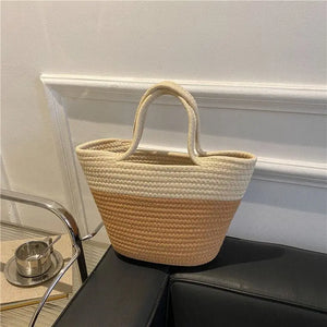Winter Colorblock Handbag Beach Bag
