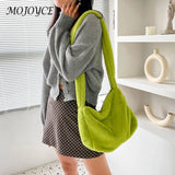 Winter Shoulder Bag Plush Handbags Soft Warm Fur for Women