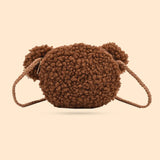 Winter Shoulder Bag Soft Warm Fur Crossbody Bag Plush Bear Handbag