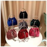 Winter Velvet Bucket Bag Women Handbags Crossbody Tote