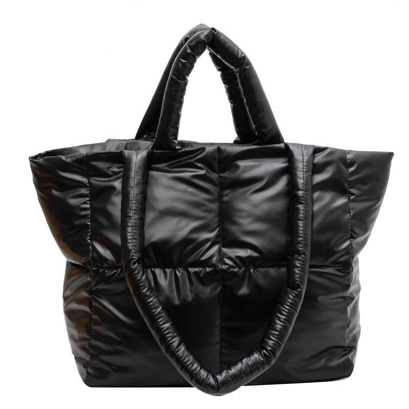 Large Capacity Women's Shoulder Bag Casual Tote Handbag Down Cotton Purse