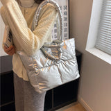 Large Capacity Women's Shoulder Bag Casual Tote Handbag Down Cotton Purse