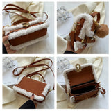 Winter Plush Bags Women Handbags Doll Shoulder Messenger Bag