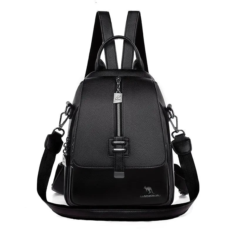 Winter Women Backpack High Leather Women Bag School Bags Retro Elegance