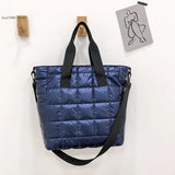 Winter Women's High Down Fabric Shoulder Messenger Bag