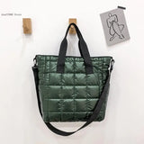 Winter Women's High Down Fabric Shoulder Messenger Bag