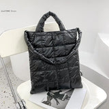 Winter Women's High Down Fabric Shoulder Messenger Bag