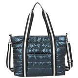 Women's Winter Nylon Shoulder Bag Large Capacity Quilted Lattice