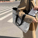 Winter Padded Warm Tote Bag Large Capacity Handbag