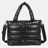 Winter Padded Shoulder Bags For Women Solid Small Top-handle Bag