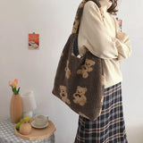 Winter Lamb Wool Shoulder Bag for Women