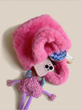 Winter Pink Flannel Shoulder Bag Crossbody Bags for Women