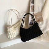 Winter Pleated Cloud Bag for Women Shoulder Bag Dumpling Bag