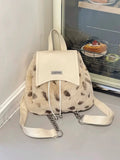 Winter Plush Backpacks Leopard Bags Casual School Travel Knapsack