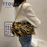 Winter Plush Cloud Bag Women Chain Handbag Female Shoulder Bag