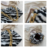 Winter Plush Cloud Bag Women Chain Handbag Female Shoulder Bag