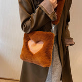 Winter Plush Hand Women's Handbag Faux Fur Women Bag