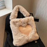 Winter Plush Hand Women's Handbag Faux Fur Women Bag