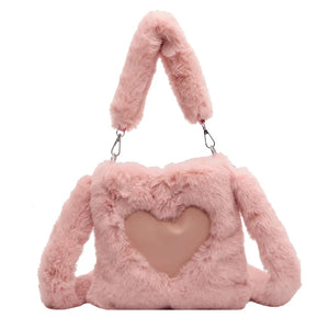 Winter Plush Hand Women's Handbag Faux Fur Women Bag