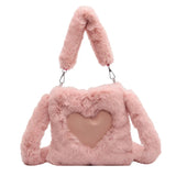 Winter Plush Hand Women's Handbag Faux Fur Women Bag
