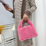 Winter Plush Hand Women's Handbag Faux Fur Crossbody Bag