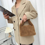 Winter Plush Hand Women's Handbag Faux Fur Crossbody Bag