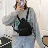 Winter Plush Mini Backpacks Women Retro Soft Portable All-match Backpack