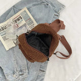Winter Plush Mini Backpacks Women Retro Soft Portable All-match Backpack