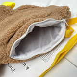Winter Plush Single Strap Crossbody Bags Female Hen Shape Zipper Messenger Bags