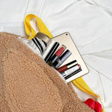 Winter Plush Single Strap Crossbody Bags Female Hen Shape Zipper Messenger Bags