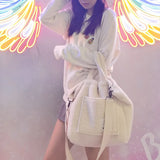 Winter Plush Shoulder Bag Large Capacity Street Tote