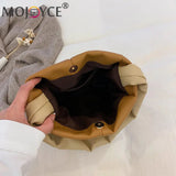 Winter Portable Travel Women PU Leather Plaid Checkered Pattern Handbag
