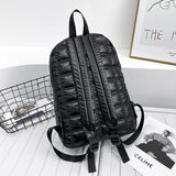 Winter Quilted Plaid Women's Backpack Light Space Down Casual