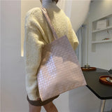 Winter Crocodile Pattern Shoulder Bag for Women