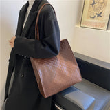 Winter Crocodile Pattern Shoulder Bag for Women