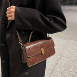 Winter Retro Handbags For Women High Pu Leather Female Shoulder Bag