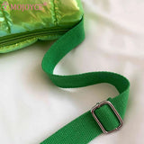 Winter Shoulder Bag Quilted Check Ladies Shopper Bag Casual Nylon Soft Portable