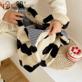 Soft Plush Winter Shoulder Handbag Love Heart Fluffy Large Capacity for Women