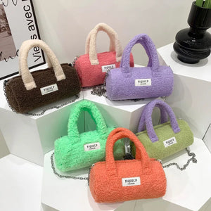 Winter Soft Plush Crossbody Bag Mini Faux Fur Women's Handbag