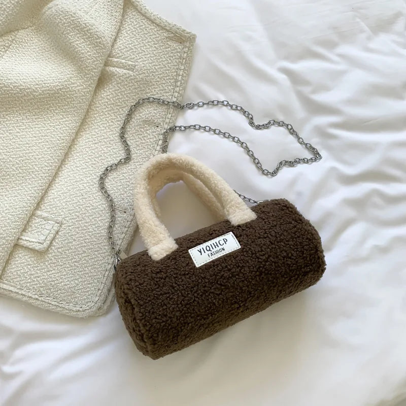 Winter Soft Plush Crossbody Bag Mini Faux Fur Women's Handbag