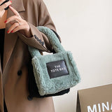 Winter Plush Tote Bag Lambswool Women's Handbags Chain Shoulder Crossbody Bags