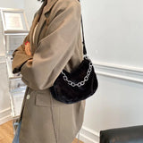 Soft Plush Women Shoulder Messenger Bag Furry Crossbody Chain Purse Handbag