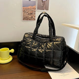 Winter Space Cotton Handbag Female Large Capacity Shoulder Bag Nylon Tote Bag