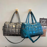 Winter Space Cotton Handbag Female Large Capacity Shoulder Bag Nylon Tote Bag