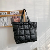 Winter Space Cotton Handbag Large Capacity Shoulder Bag Nylon Tote Bag