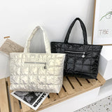 Winter Space Padded Handbag Women Shoulder Shopper Bag