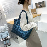 Winter Space Padded Handbag Women Shoulder Shopper Bag